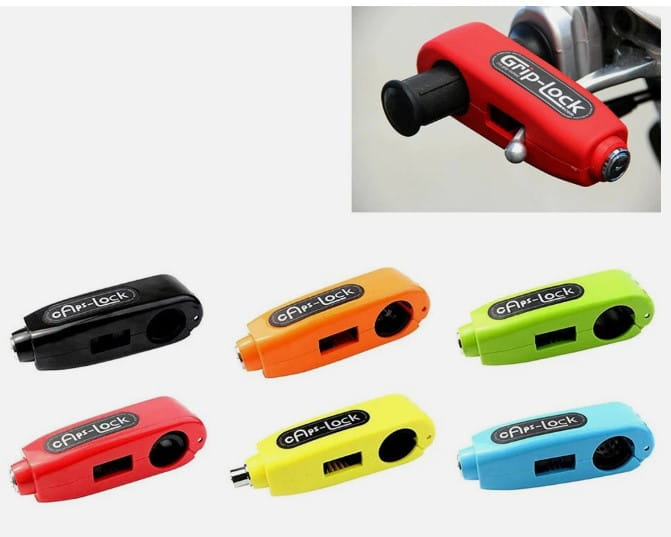 Bicycle & motorcycle grip safety lock